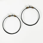 Bound Hoop – Black Annealed & Copper Wire Earrings