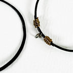 Bound Hoop – Black Annealed & Copper Wire Earrings