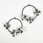 Industrial Bloom Earrings – Stainless Steel Dogwood Flower Jewelry