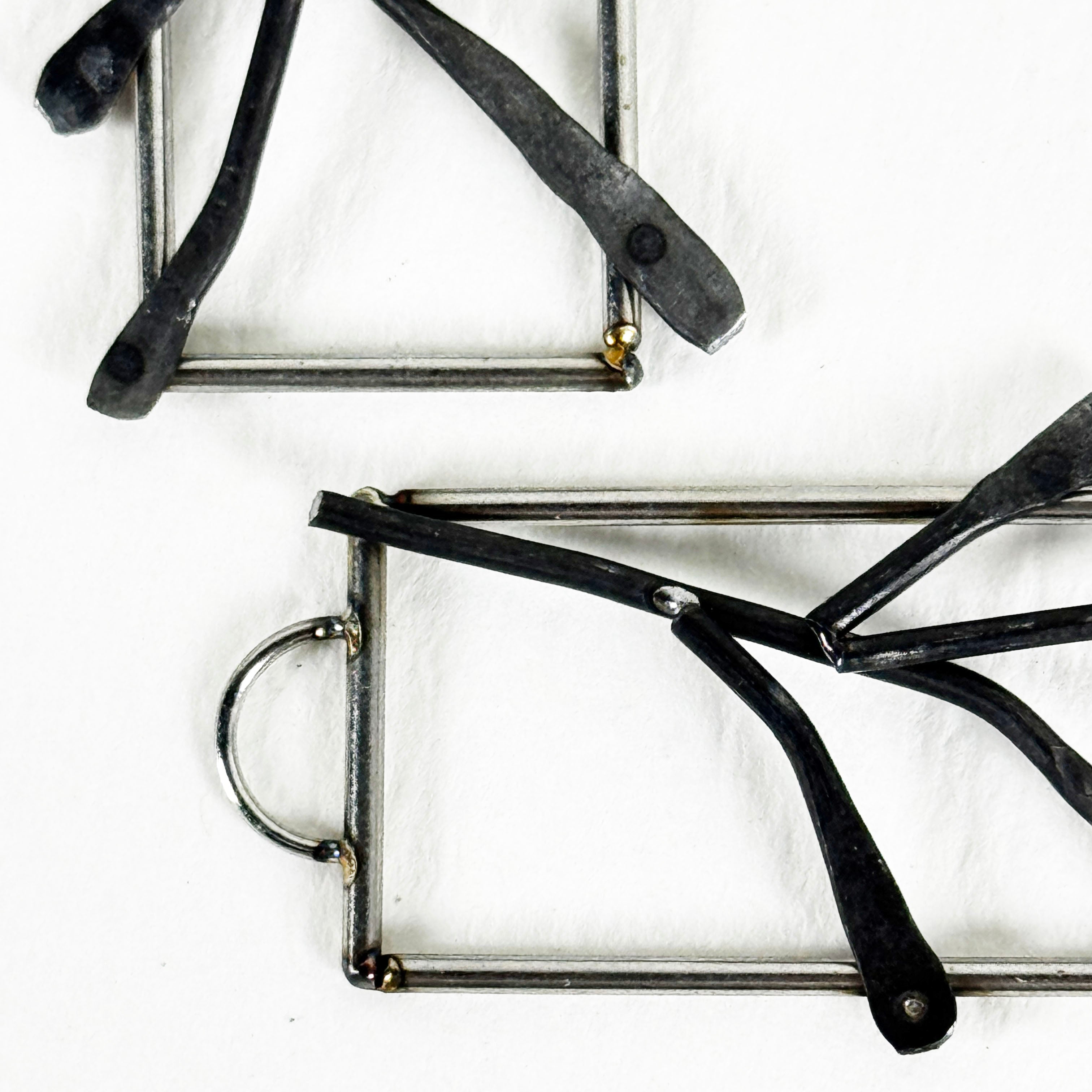 Forged Branch Earrings – Black Annealed & TIG Wire Jewelry