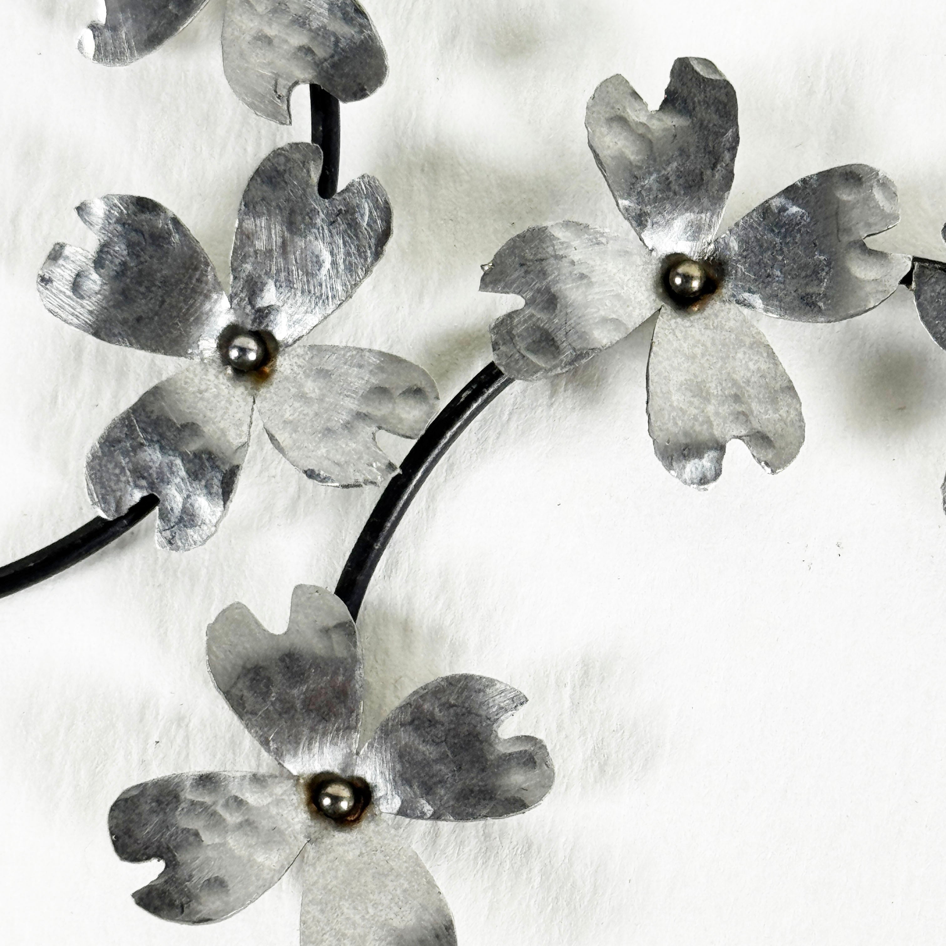 Industrial Bloom Earrings – Stainless Steel Dogwood Flower Jewelry