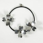 Industrial Bloom Earrings – Stainless Steel Dogwood Flower Jewelry