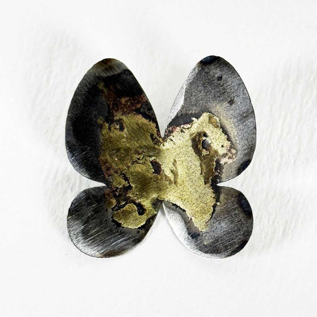 Butterfly Earrings – Stainless Steel & Brazed Metal Jewelry