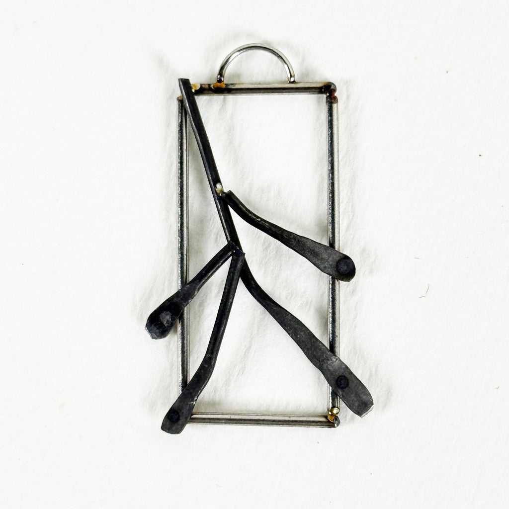 Forged Branch Earrings – Black Annealed & TIG Wire Jewelry