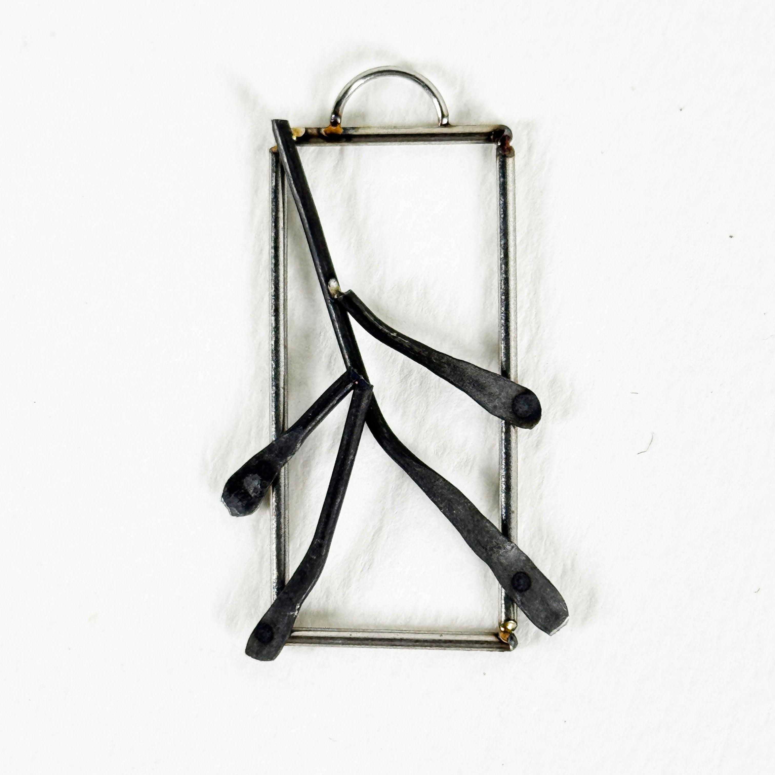 Forged Branch Earrings – Black Annealed & TIG Wire Jewelry