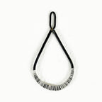 Wrapped Teardrop Earrings – Black Annealed &amp; White Wire Jewelry