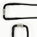 Elongated Rectangle – Hammered Annealed Wire & Silver Wire Earrings
