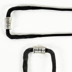 Elongated Rectangle – Hammered Annealed Wire & Silver Wire Earrings