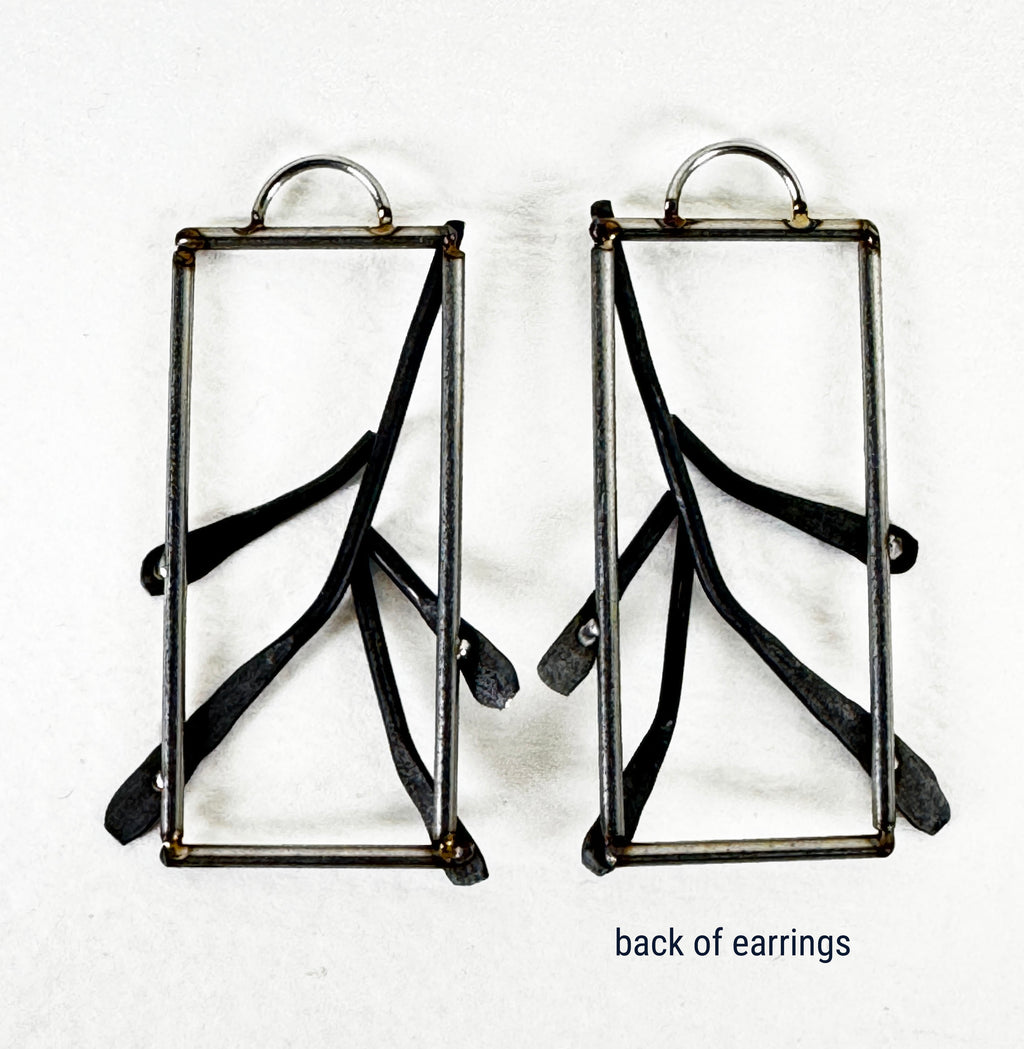 Forged Branches – Black Annealed & TIG Wire Earrings