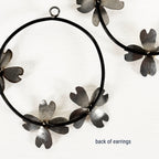 Hammered Blooms – Stainless Steel & Brazed Earrings