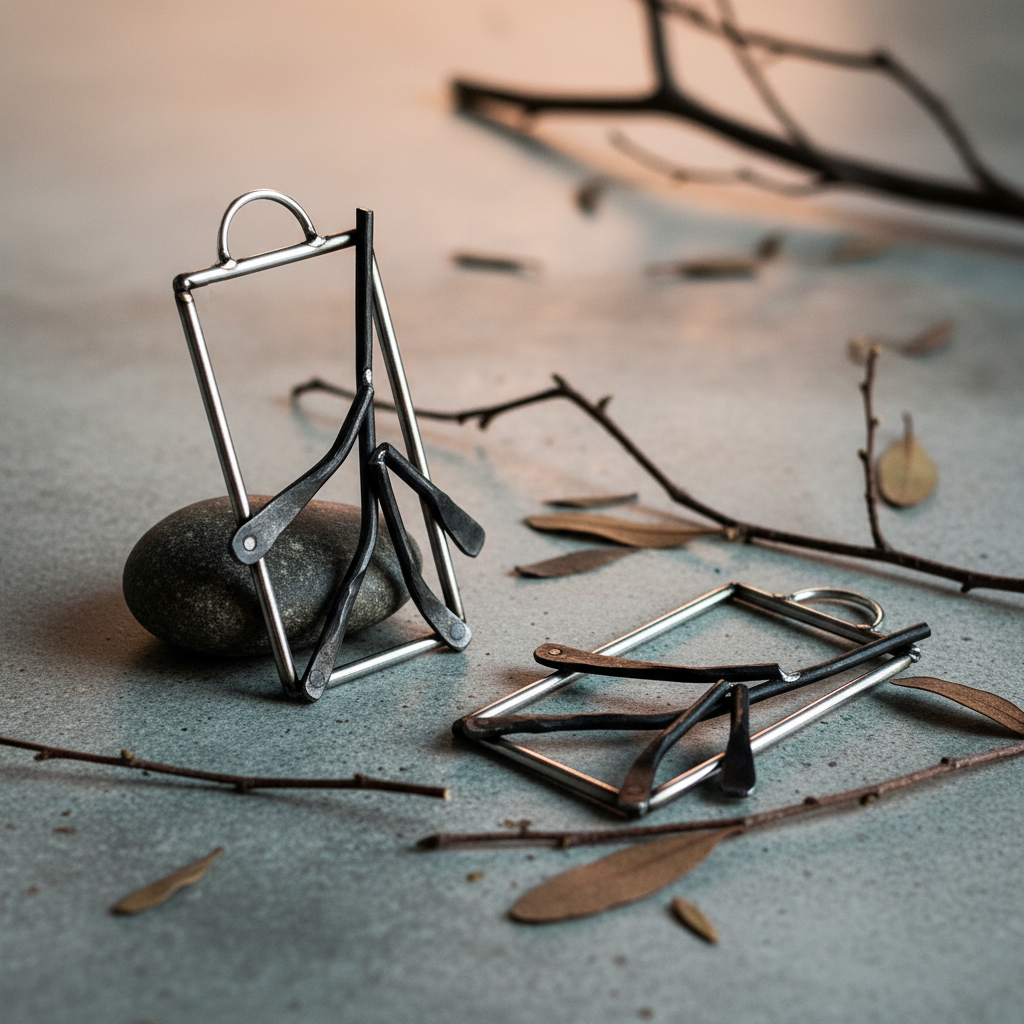 Forged Branch Earrings – Black Annealed & TIG Wire Jewelry